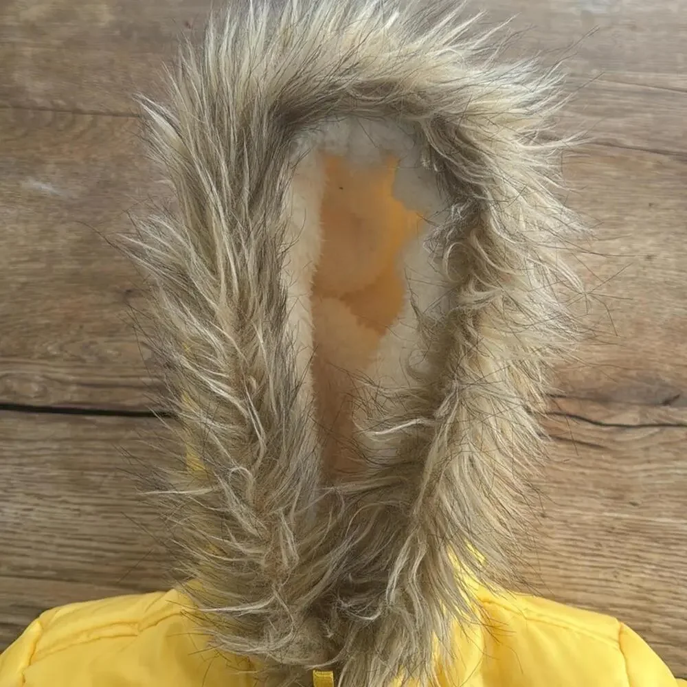 7 For All Mankind Yellow Plush Soft Puffy Coat Jacket Baby size 2T